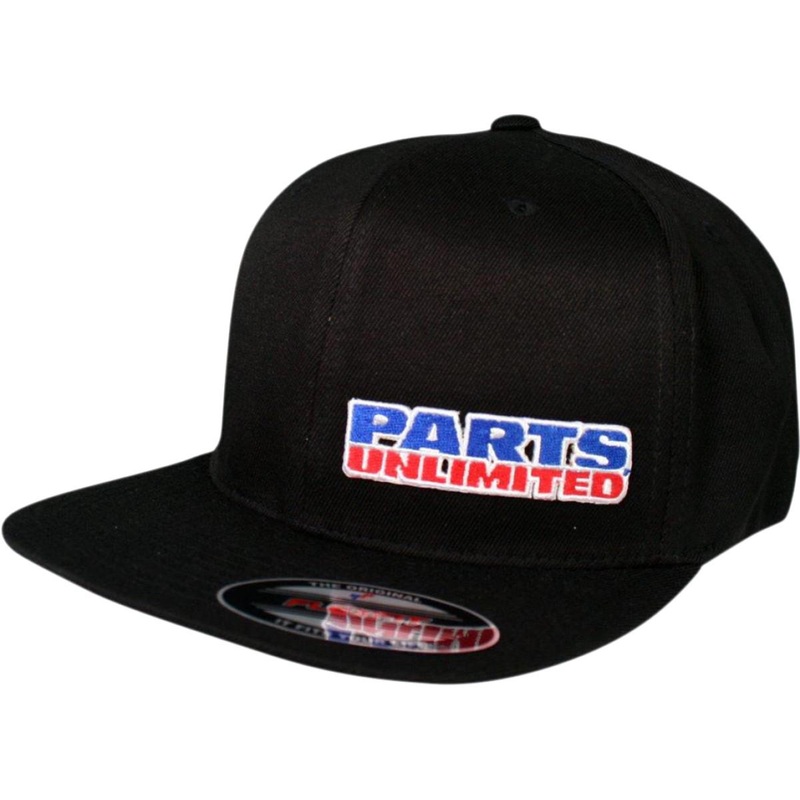 Throttle Threads Parts Unlimited Flat-Bill Cap OSFM Black