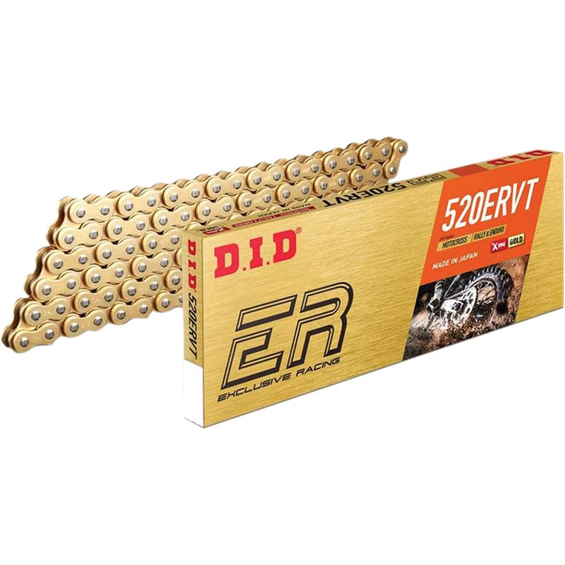 D.I.D 520 ERVT Series Racing Chain – 120 Links – Gold 520ERVT-120