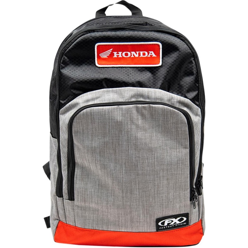 Factory Effex Honda Standard Backpacks – Black/Gray/Red 23-89310