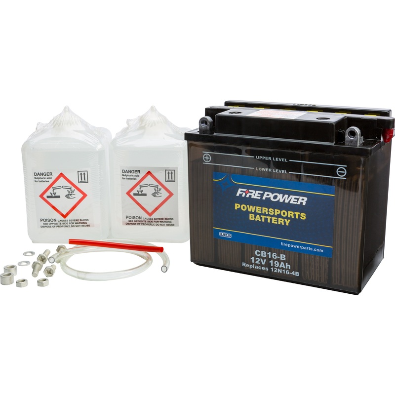 Fire Power Conventional 12V Heavy Duty Battery With Acid Pack CB16-B
