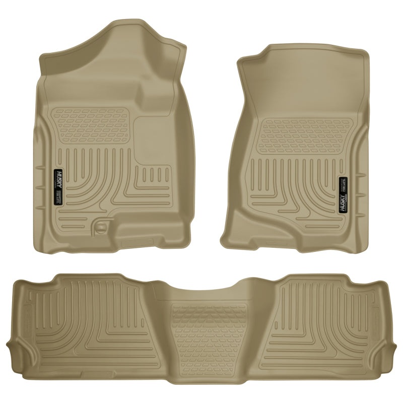 Husky Liners 07-13 GM Escalade ESV/Avalanche/Suburban WeatherBeater Tan Front/2nd Row Floor Liners