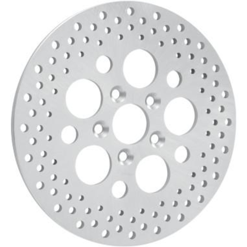 Drag Specialties Polished Stainless Steel Drilled Brake Rotor 060173ASP-BC647
