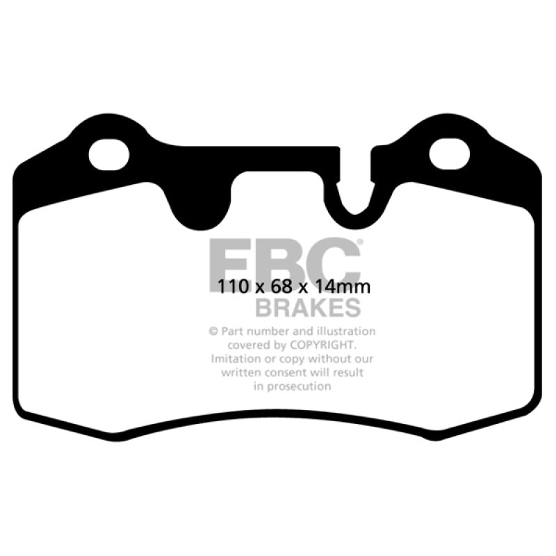 EBC 04-12 Aston Martin DB9 5.9 Redstuff Rear Brake Pads