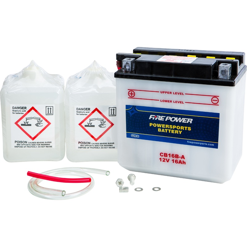 Fire Power Conventional 12V Heavy Duty Battery With Acid Pack CB16B-A