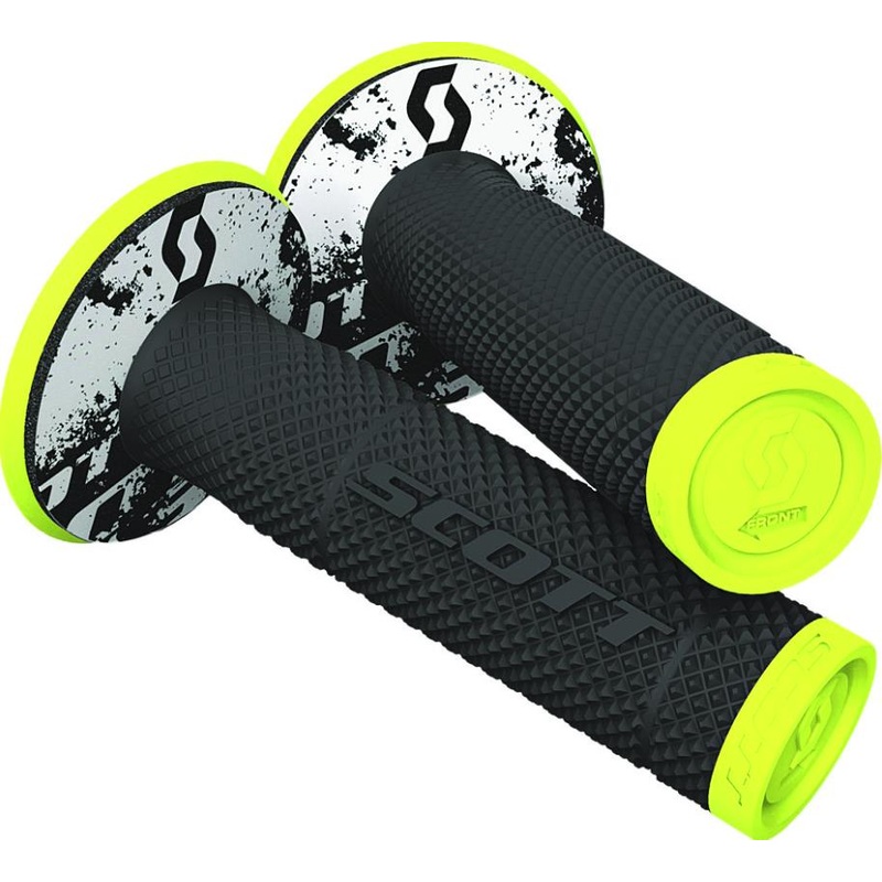 Scott USA SX II MX Grips – Tattoo 2 – Black/Neon Yellow 219624-4755