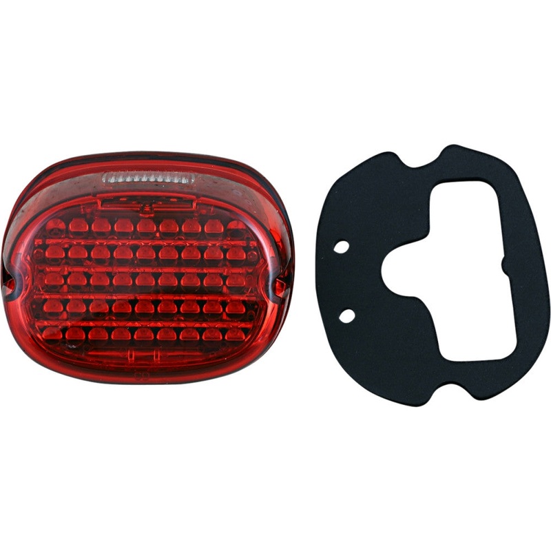 Custom Dynamics Low-Profile LED Taillight with Top License Plate Ilumination Window – Red Lens CD-TL-TW-R