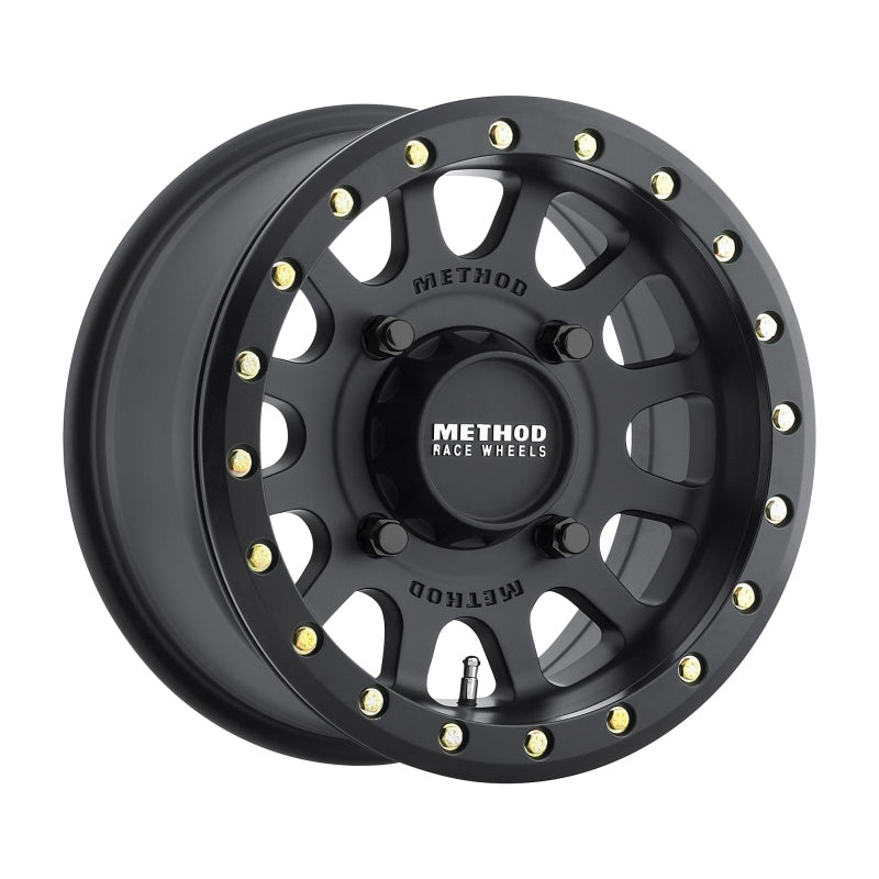 Method MR401 UTV Beadlock 15×7 / 4+3/13mm Offset / 4×156 / 132mm CB Matte Black Wheel
