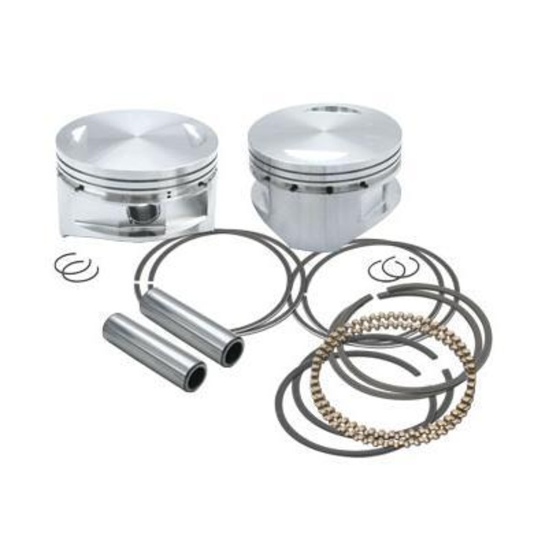 S&S Cycle Forged Piston Kit for 100ci./107ci. Motor – Standard Bore 4in. – .010in. Oversized 92-1401
