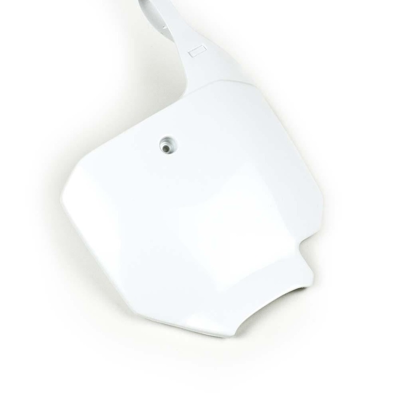 UFO Plastics Front Number Plate – White HO03624041