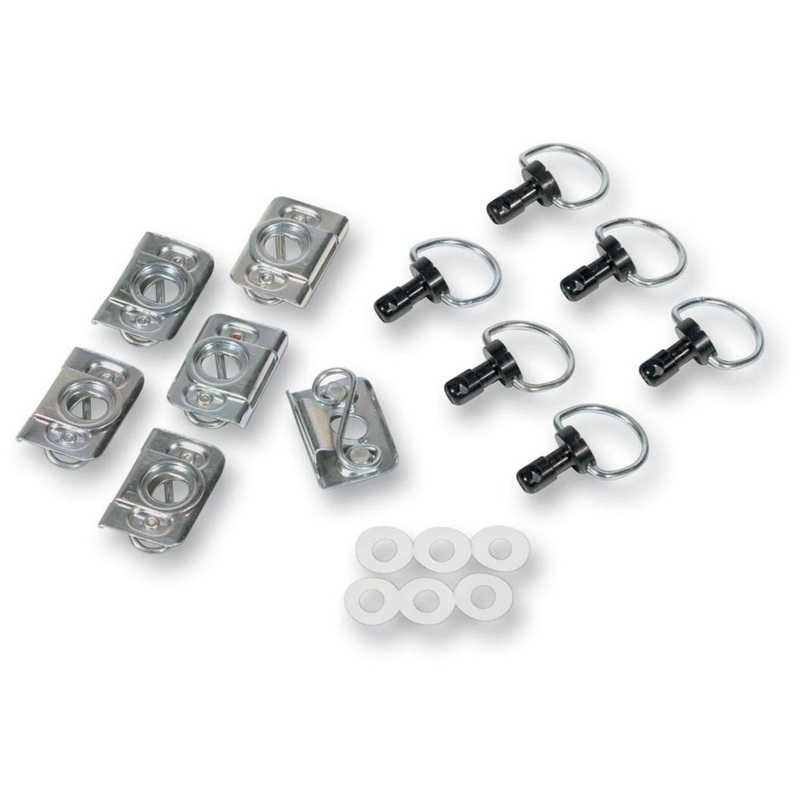 Cycle Performance Quick-Fasin Kit – Fiberglass D-Ring Kit with Clips – Black CPP/9030BK