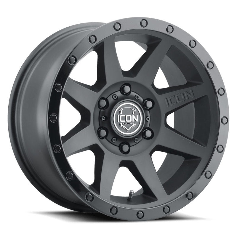 ICON Rebound 18×9 6×5.5 0mm Offset 5in BS 106.1mm Bore Double Black Wheel