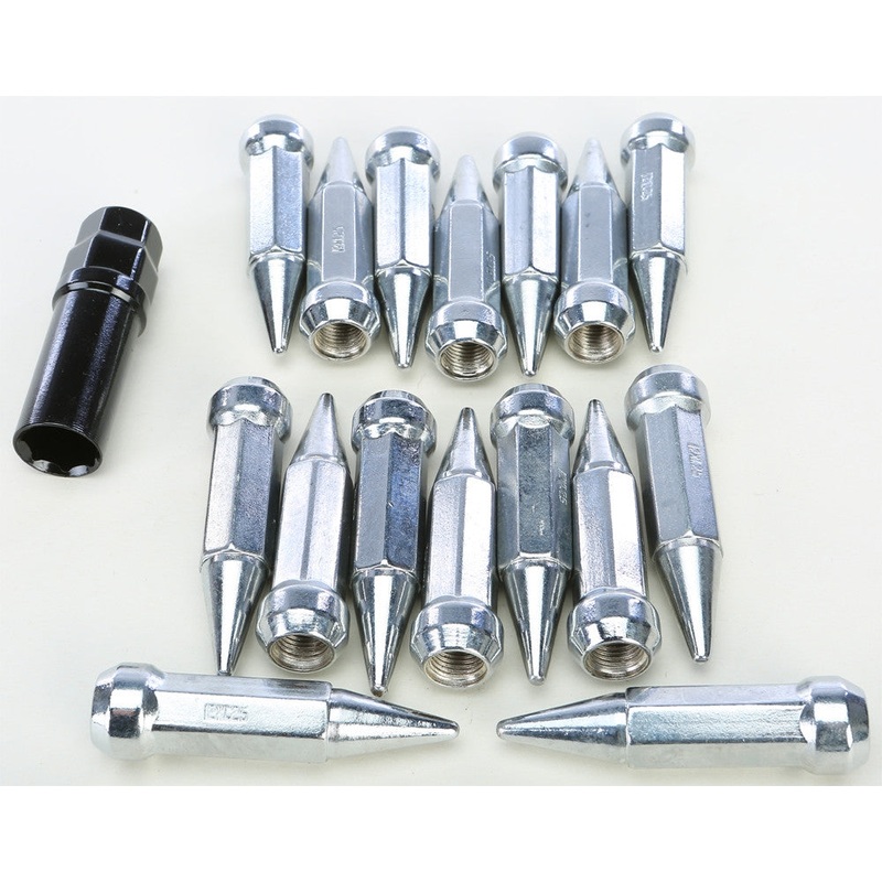 Sedona Lug Nuts – Tapered – 12mmx1.25 head – Spike Chrome ALUG-SC-19BX