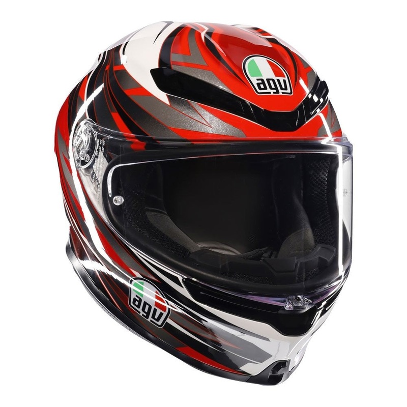 AGV K6 S REVEAL HELMET – WHITE/RED/GREY XS