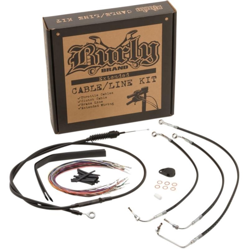 Burly Brand Handlebar Cable/Line Install Kit – Black B30-1235