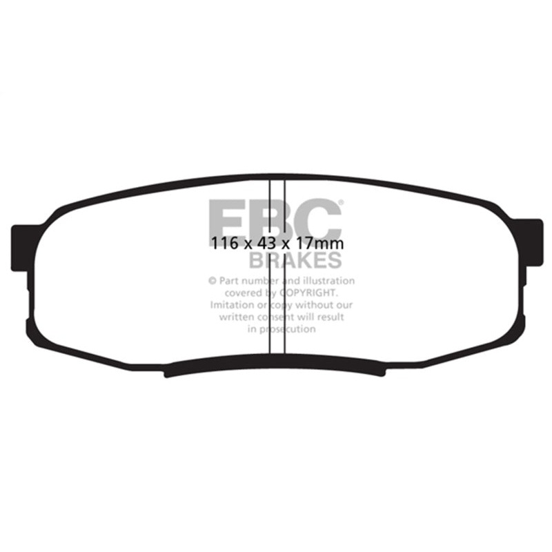 EBC 08+ Lexus LX570 5.7 Greenstuff Rear Brake Pads