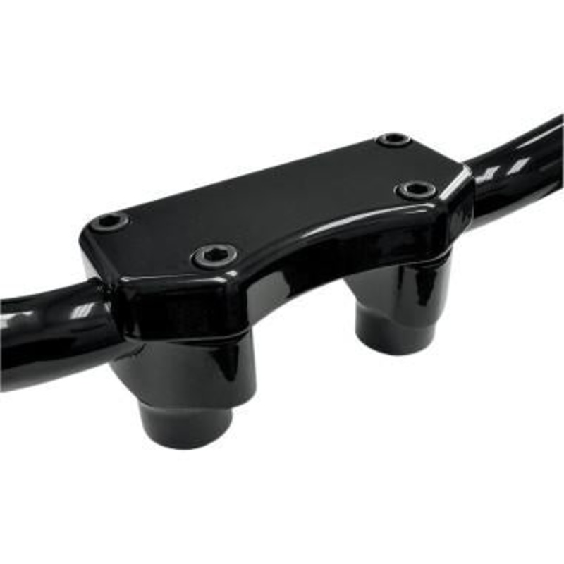 Drag Specialties Handlebar 1.5in. Riser/Top Clamp Kit – Black 0602-0256