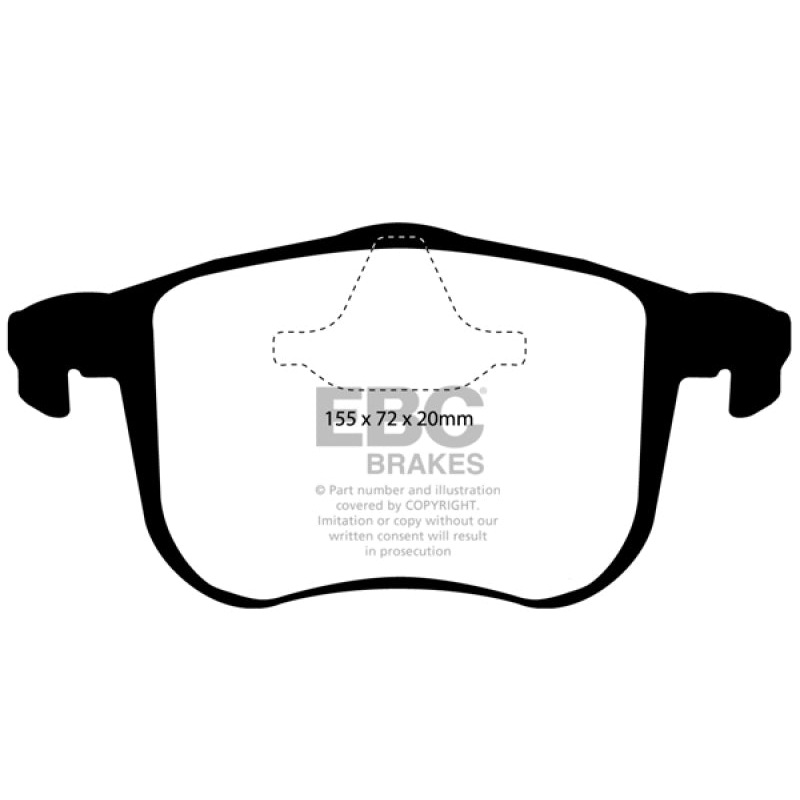 EBC 06-11 Saab 9-3 2.0 Turbo (Aero) Redstuff Front Brake Pads