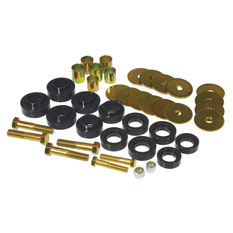 Prothane 67-81 Chevy Camaro Body Mount Kit w/ Hardware – Black