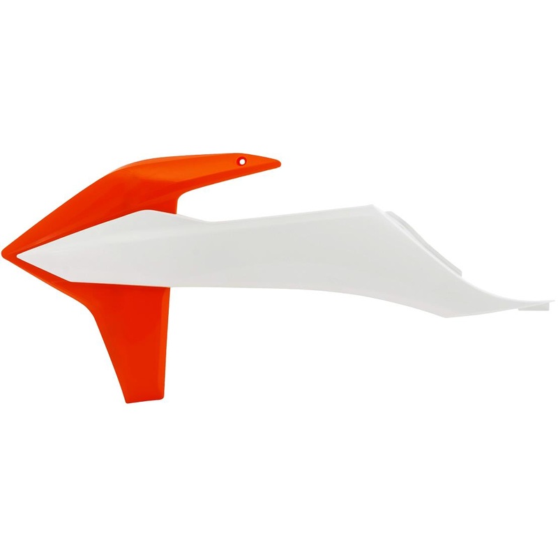 Acerbis Radiator Shrouds – White 20/Orange 2726516813