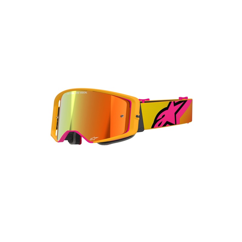 ALPINESTARS SUPERTECH CORP GOGGLES – YELLOW PINK MIRROR RED