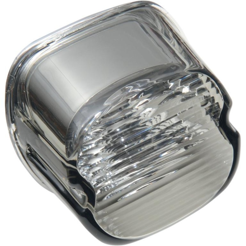 Drag Specialties Laydown Taillight Lens with No Tag Window – Smoke 12-0416MA