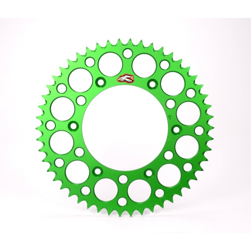Renthal 98-99 Kawasaki KX80/ 01-22 KX85 Kawasaki Rear Grooved Sprocket – Green 420-50P Teeth