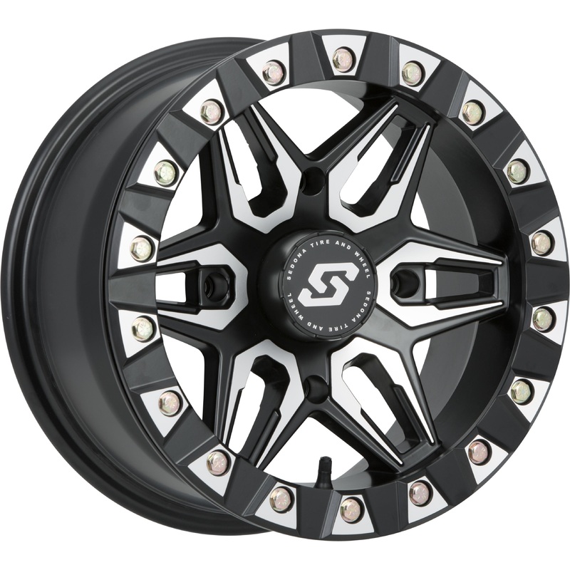 Sedona Split Six Beadlock Wheel – 15×6 – 5+1 – 4/137 12mm Tapered – Black A72M-56037+38S