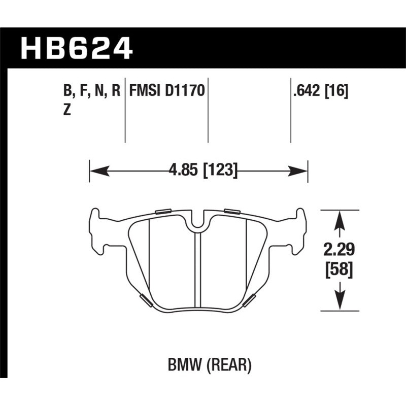 Hawk 2006-2006 BMW 330i HPS 5.0 Rear Brake Pads