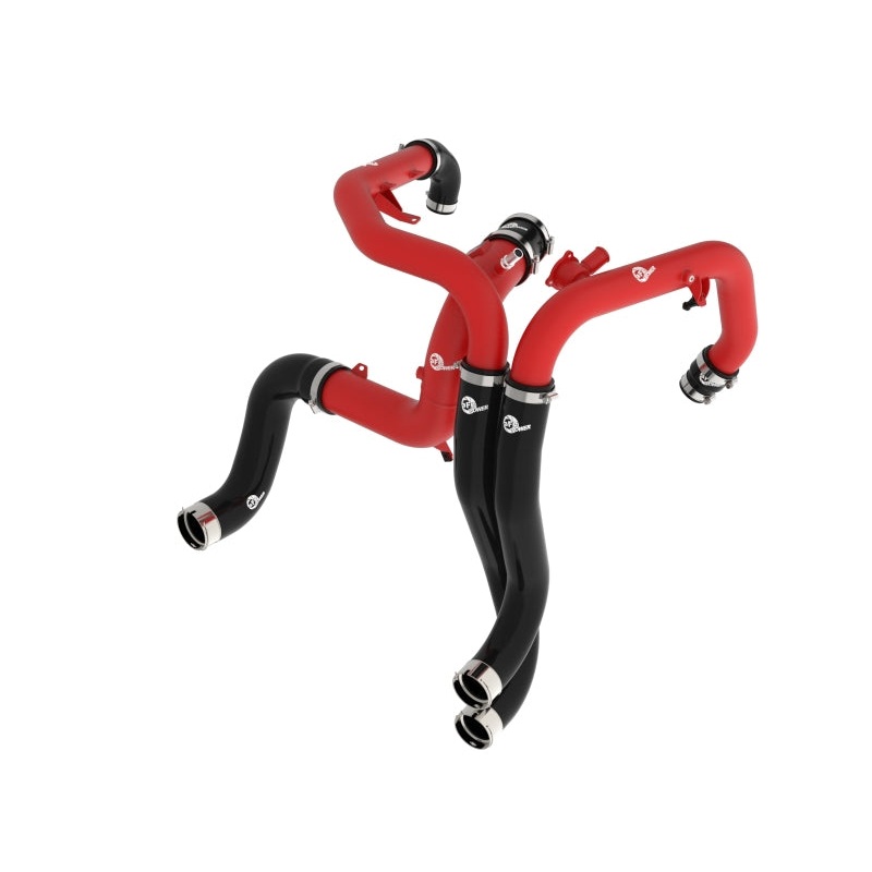 aFe 22-24 Ford Bronco Raptor BladeRunner Aluminum Hot and Cold Charge Pipe Kit Red