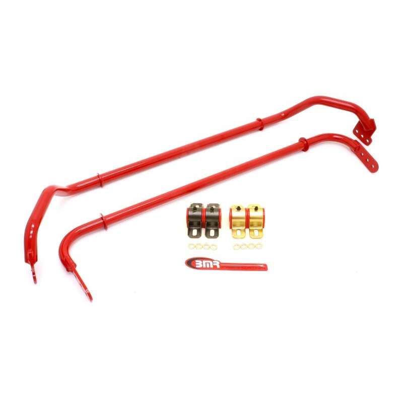 BMR 10-11 5th Gen Camaro Front & Rear Sway Bar Kit w/ Bushings – Red