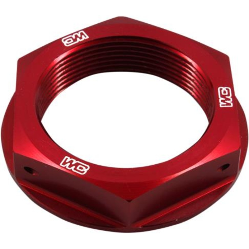 Works Connection Steering Stem Nut – Red 24-305