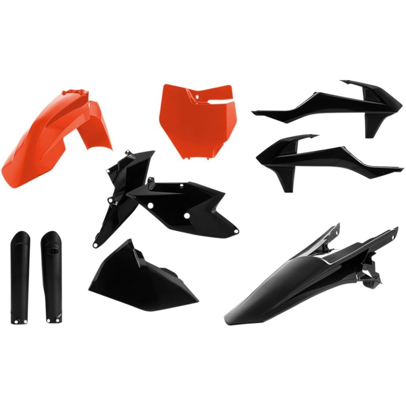 Acerbis Full Plastic Kit – Orange/Black 2421065225