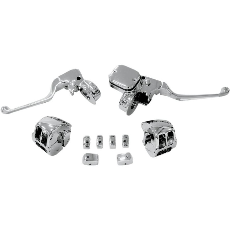 Drag Specialties Chrome Handlebar Control Kit with Mechanical Clutch with Switch H07-0748AK