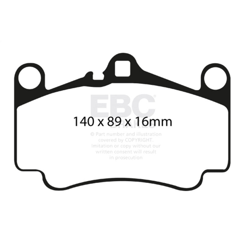 EBC 03-05 Porsche 911 (996) (Cast Iron Rotor only) 3.6 Carrera 4S Yellowstuff Front Brake Pads