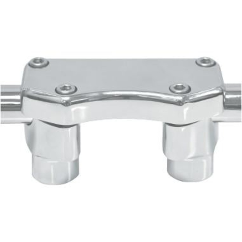 Drag Specialties Handlebar 1.5in. Riser/Top Clamp Kit – Chrome 0602-0453