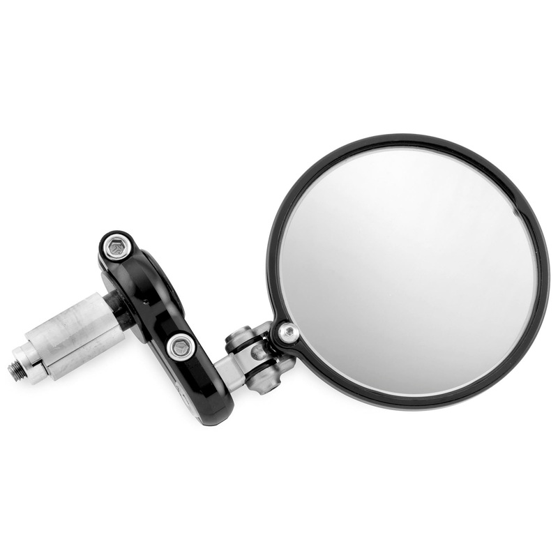 PSR Folding Bar End Mirror – Universal – Black FRANCO-BLK