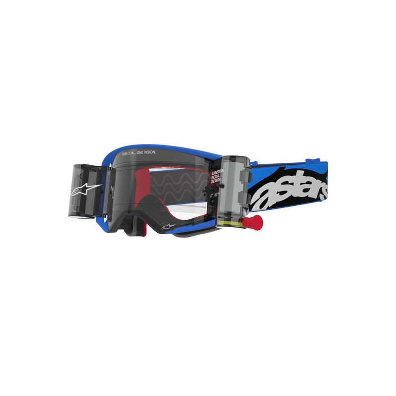 ALPINESTARS SUPERTECH STREAM GOGGLES – BLUE CLEAR ROLL-OFF