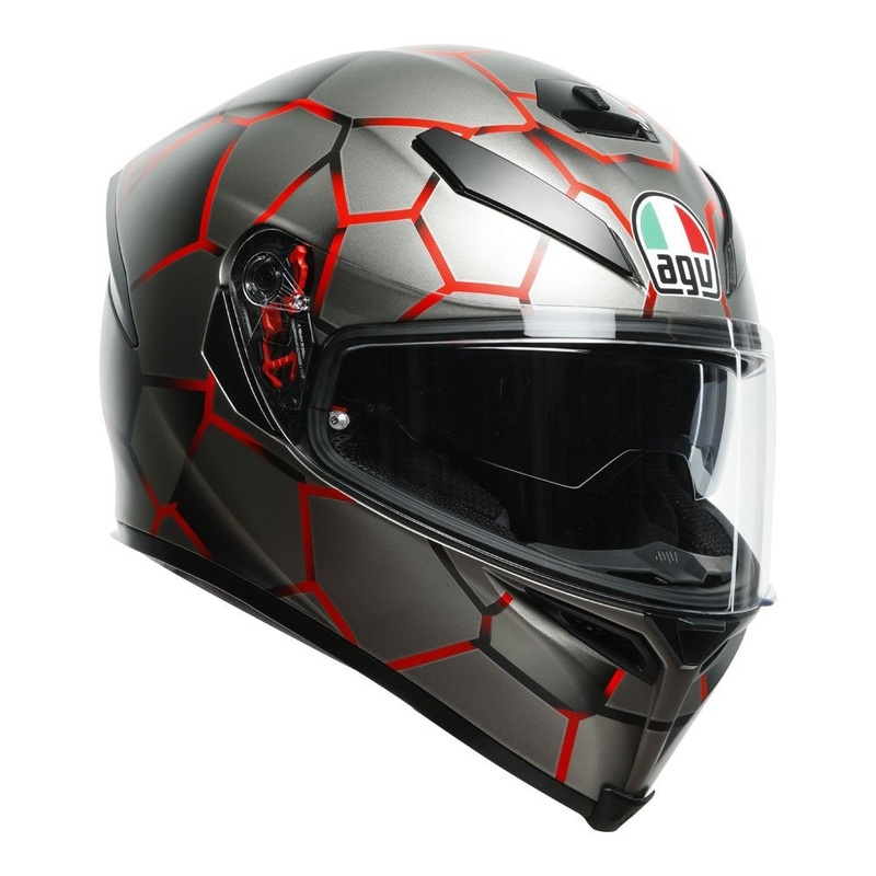 AGV K5 S VULCANUM HELMET – RED MULTI S