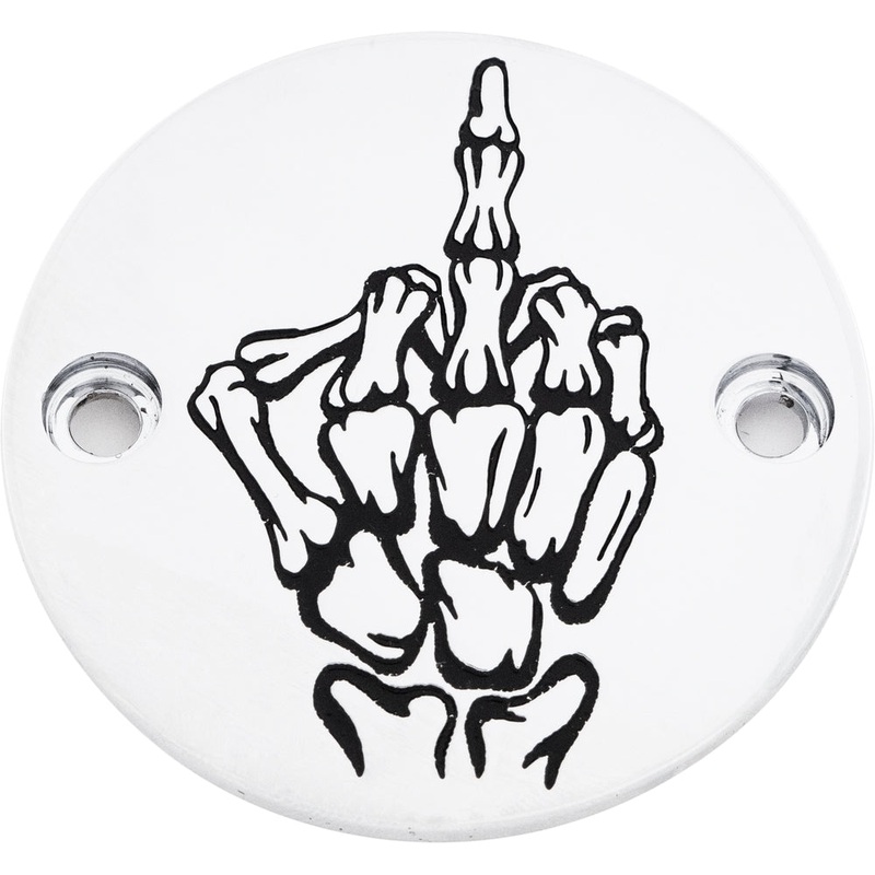 Custom Engraving LTD Culture Points Cover for Bone Finger – Chrome – M8 SKUL24-63