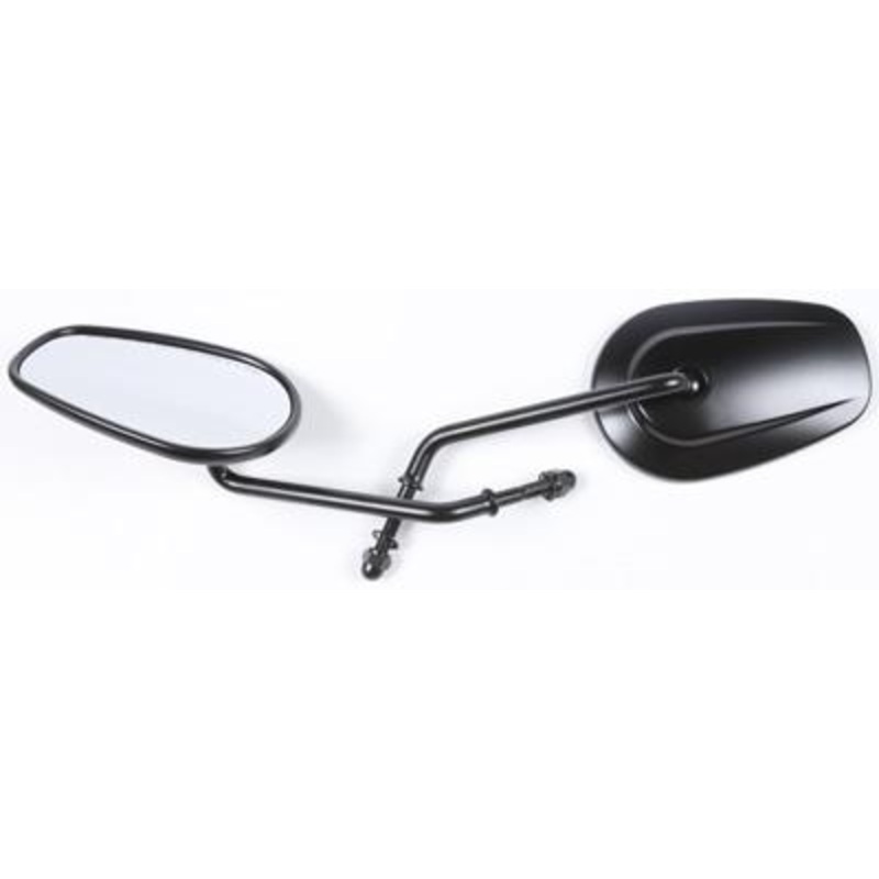HardDrive OEM Style Tapered Mirrors with Long Stem – Black 18-500BK