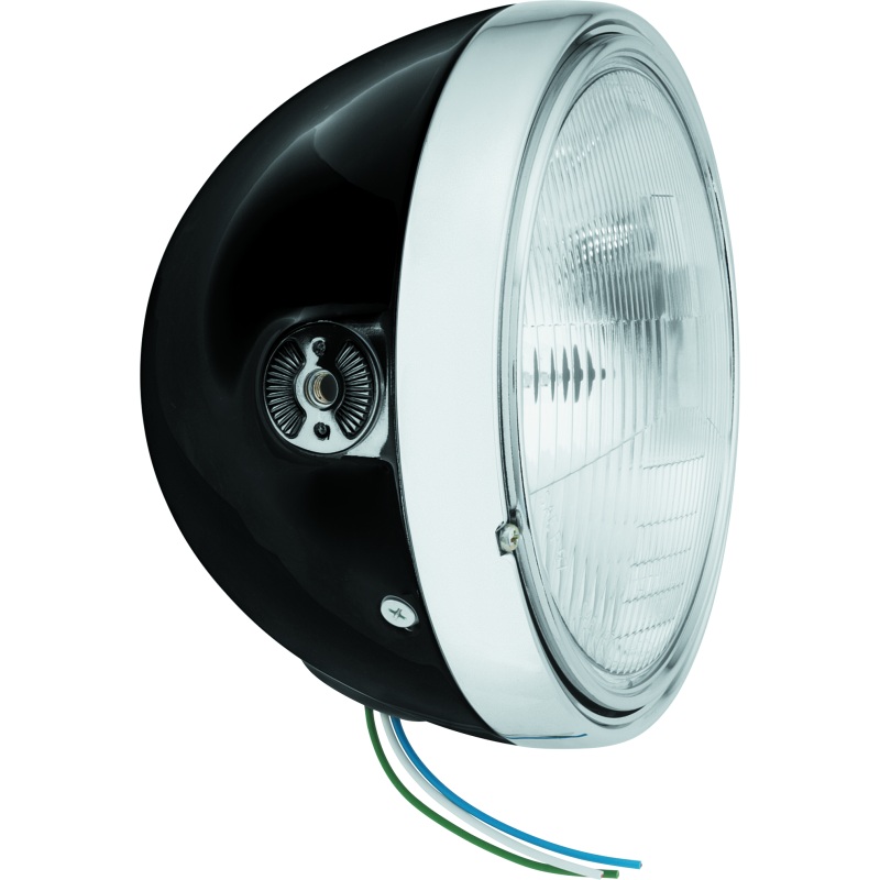 BikeMaster 7in Headlight Side Mount – Black