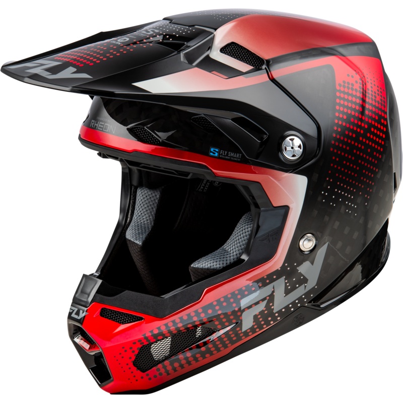 Fly Racing 73-4465L Formula S Carbon Protocol Helmet Black Carbon/Red Lg