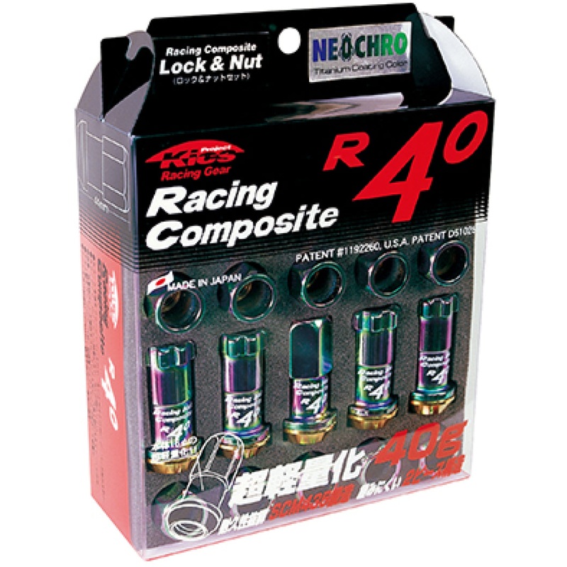 Project Kics 12×1.25 R40 Lug Nuts – Neo Chrome (16+4 Locks)