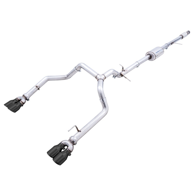 AWE Tuning 4th Gen GM 1500 5.3L 0FG Catback Split Rear Exit (w/ Bumper Cutouts) – Quad Diamond Tips