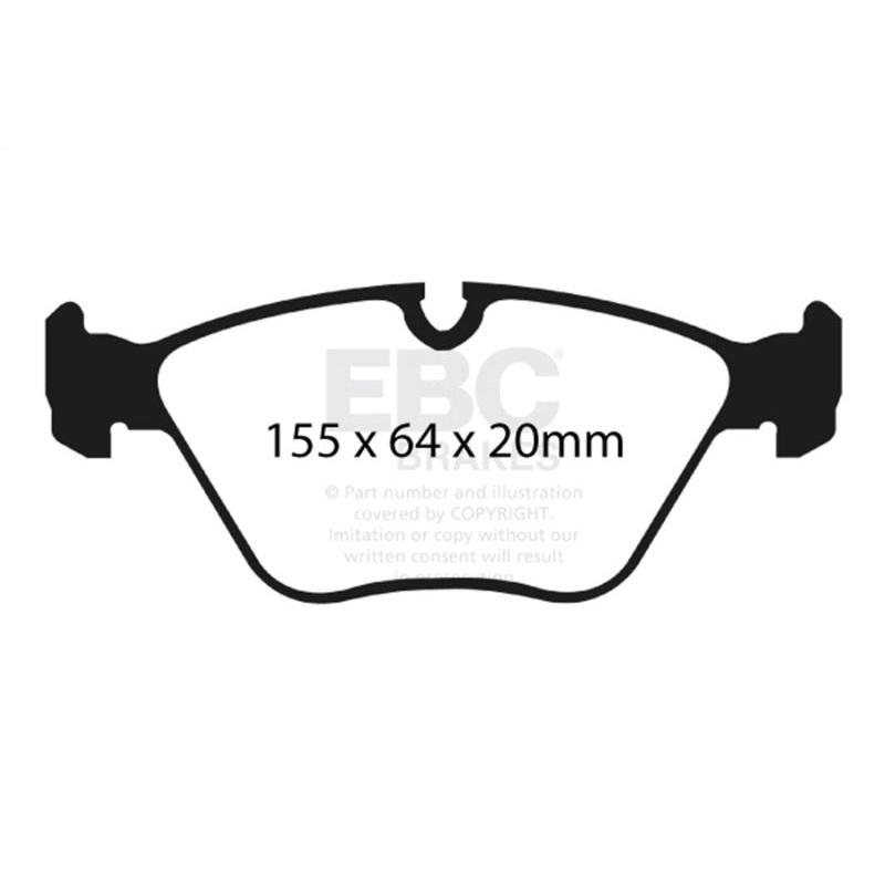 EBC 04-06 BMW X3 2.5 (E83) Redstuff Front Brake Pads