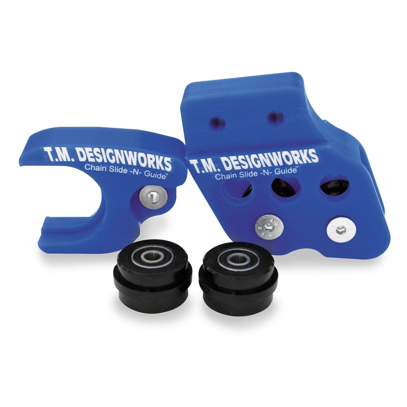 T.M. Designworks Factory Edition 1 Rear Chain Guide – Blue RCG-YZ2-BU