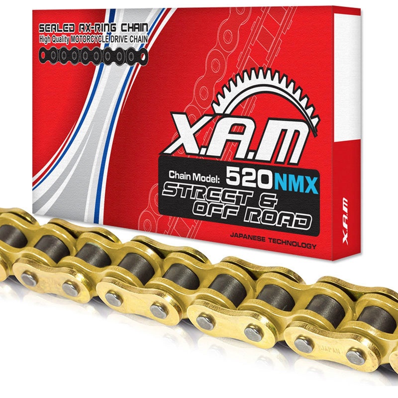 XAM 520NMX X-Ring Narrow Chain – Gold / Gold (118L), with Clip Link