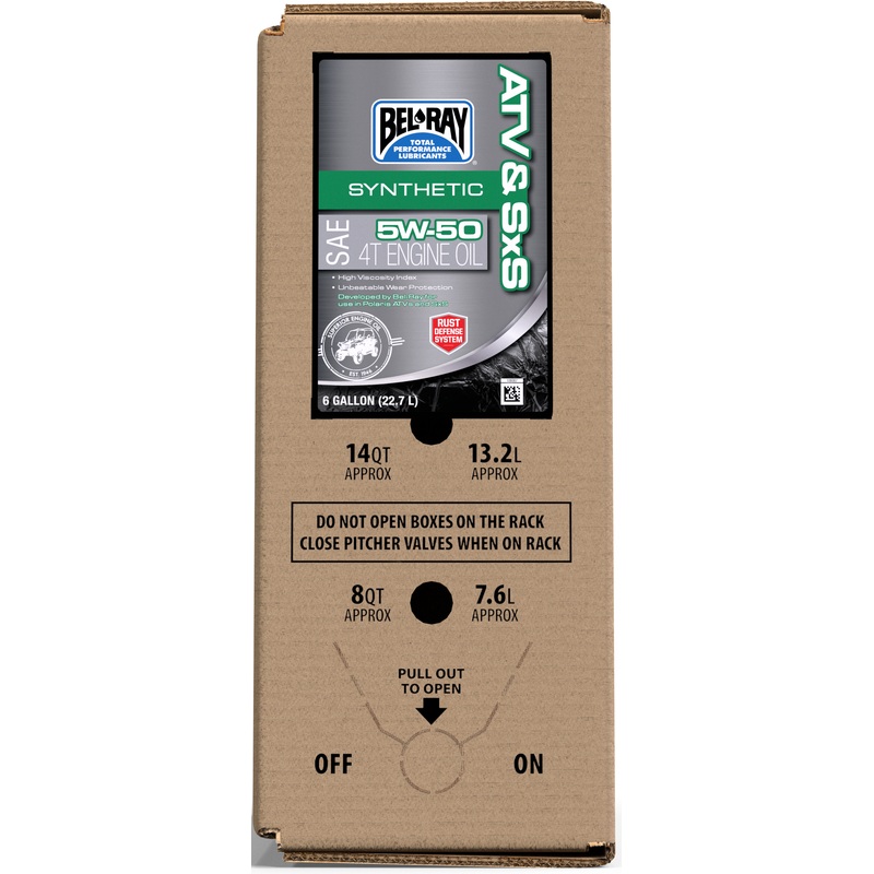 Bel-Ray 840-1571 Atv & Sxs Synthetic 5w50 6gal Bag In Box