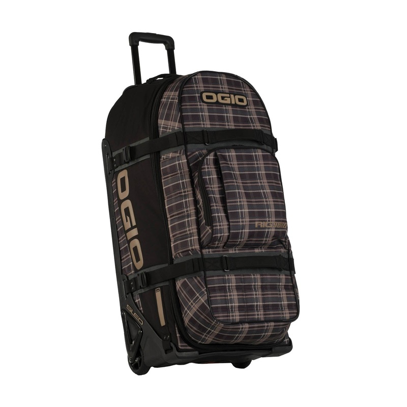 OGIO RIG 9800 (WHEELED) GEAR BAG – PLAIDLEY TAN/BLACK