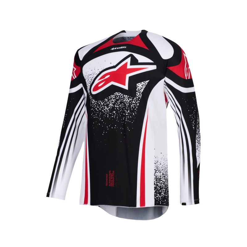 ALPINESTARS 2026 TECHSTAR NOMUR JERSEY – BLACK WHITE RED S